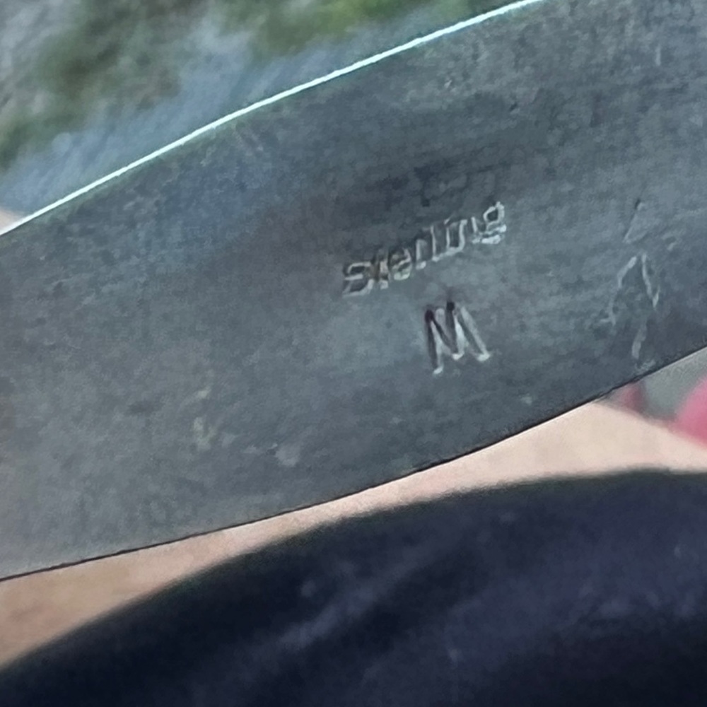 Vintage Native American Ss/Turquoise/Coral/Onyx C… - image 5